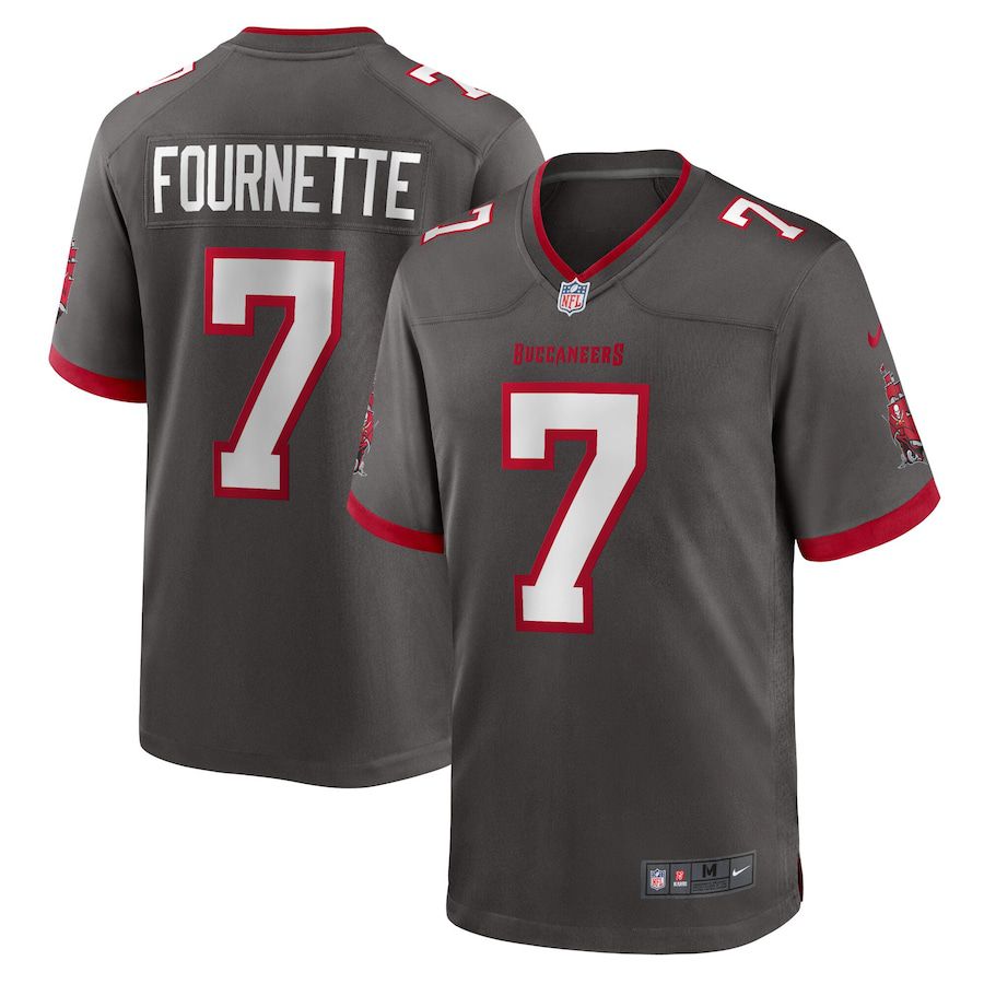 Men Tampa Bay Buccaneers 7 Leonard Fournette Nike Pewter Alternate Game NFL Jersey